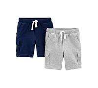 Simple Joys by Carter's Boys' Knit Shorts, Pack of 2, Navy/Grey, 6 Years