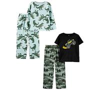 Simple Joys by Carter's Boys' Little Kid 4-Piece Poly Pajamas, Dino/Trucks, 7