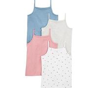 Simple Joys by Carter's Girls' Tank Tops, Pack of 4 Cami Shirt, Blue/Grey/Pink/White Floral, 6 Years