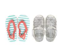 Simple Joys by Carter's Girls Kimmie Nora Jelly Set Sandal, Turquoise/Silver, 10 Toddler