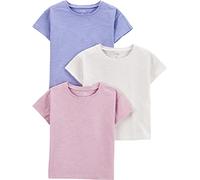 Simple Joys by Carter's Girls' Short-Sleeve Shirts and Tops, Pack of 3, Lilac/Rose/White, 8
