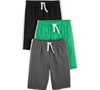Simple Joys by Carter's Toddler Boys' Mesh Shorts, Pack of 3, Black/Green/Grey, 4T