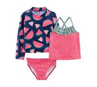 Simple Joys by Carter's Toddler Girls' 3-Piece Assorted Rashguard Sets, Watermelon, 4 Years