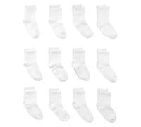 Simple Joys by Carter's Unisex Babies' Crew Socks, 12 Pairs, White, 6-12 Months