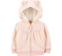 Simple Joys by Carter's Baby Hooded Sweater Jacket with Sherpa Lining Fleece, Pink, 0 Months