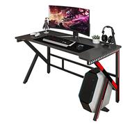 Simple K-shaped gaming desk, gamer workstation, computer desk, gaming table, ergonomic PC gaming workstation, home office desk, gamer workstation, simple gamin