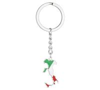 Simple Keychain Stylish Italy Map Keychain Stainless Steel Material Key Jewelry Italy Map Key Holder Italy Map Keyring for Keys Bags