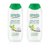Simple Kind to Hair Gentle Care Shampoo, Shampoos, Shampoo for Greasy Hair with Pro-Vitamin B5, Suitable for Sensitive Scalp, 200 ml (Pack of 2)