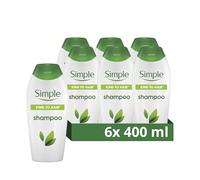 Simple Kind to Hair Gentle Cleansing Shampoo with vitamin B5, chamomile oil, and glycerin hair care for healthy, shiny hair 6x 400 ml