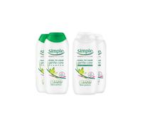 Simple Kind to Hair Shampoo & Conditioner 200ml Twin Pack Bundle in White