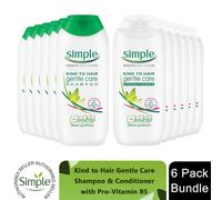 Simple Kind to Hair Shampoo & Conditioner Duo, 6 x 200ml