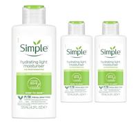 Simple Kind to Skin 12H Hydrating Light Moisturiser for Sensitive Skin, Lightweight Daily Face Cream with Vitamin B5 & E, Softens, Nourishes & Refreshes Skin, 125ml, 3 Pack