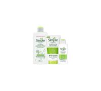 Simple Kind To Skin Care Bundle Of Purifying Cleansing Lotion 200ml, Moisturising Facial Wash 150ml, and Replenishing Rich Moisturiser 125ml