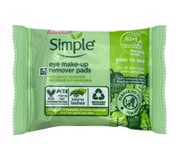 Simple Kind to Skin Eye Make-Up Remover With No Harsh Chemicals Pads to Remove Make-Up, Even Waterproof Mascara 30 Pieces