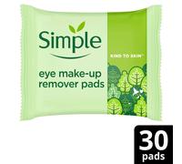 Simple Kind to Skin Eye Make-Up Remover With No Harsh Chemicals Pads to Remove Make-Up, Even Waterproof Mascara 30 Pieces