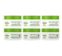 Simple Kind to Skin Face Cream Bundle Day Cream SPF 15 & Night Cream Vital Vitamin for Sensitive Skin, Hydrating & Nourishing Daily & Overnight Moisturiser, 50ml, 3 Pack Each