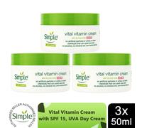 Simple Kind to Skin Face Cream Range - Day SPF15 & Night Cream, Hydrating, 50ml