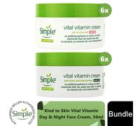 Simple Kind to Skin Face Cream Range - Day SPF15 & Night Cream, Hydrating, 50ml