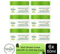 Simple Kind to Skin Face Cream Range - Day SPF15 & Night Cream, Hydrating, 50ml