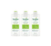 Simple Kind To Skin 'make-Up Remover' Micellar Cleansing Water, 3 X 400Ml In Clear Clear