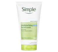 Simple Kind to Skin Moisturising Facial Wash, Pro-Vitamins B5 & E, 150ml | For daily face cleansing, gently removes make-up and impurities without drying skin.
