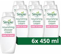 Simple Kind to Skin Nourishing Shower Cream Body Wash 450 ml (Pack of 6)