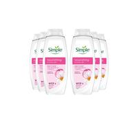 Simple Kind to Skin Nourishing Shower Gel Natural Geranium Oil 675ml,6pk