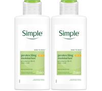 Simple Kind to Skin Protecting Light Moisturiser SPF 15 with pro-vitamin B5, vitamin E and glycerin lotion for sensitive skin 125 ml (Pack of 2)