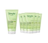 Simple Kind to Skin Refreshing Facial Wash for Sensitive Skin 150ml 6 pack