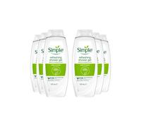 Simple Kind to Skin Refreshing Shower Gel with Gentle Formulation 675ml, 6 Pack
