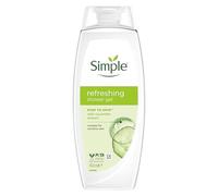 Simple Kind to Skin Refreshing Shower Gel Body Wash with cucumber extracts and pro-vitamin B5 for sensitive skin 6x 450 ml