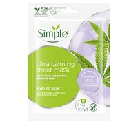 Simple Kind To Skin Ultra Calming Cruelty-Free And Vegan Biodegradable Sheet Mask For Stressed And Sensitive Skin 1 Pc
