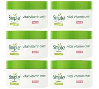 Simple Kind to Skin Vital Vitamin Day Cream SPF 15, 50ml (Pack of 6) - Hydrating & Nourishing Daily Moisturizer for All Skin Types