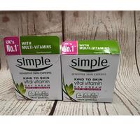2×50ml Simple Kind to Skin Vital Vitamin Day Cream With SPF 15 for UVA+UVB
