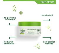 Simple Kind to Skin Vital Vitamin Night Cream for Sensitive Skin, Hydrating & Nourishing Overnight Moisturiser, Softens, Restores & Protects Skin, 50ml, 6 Pack