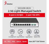 Simple L2 10 Ports 2.5G High Speed 8 Ports 2.5G RJ45 2 Ports 10G SFP+ Web Manage