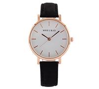 Simple Ladies Watch Women's Watch Middle School Student Belt Watch Stone 24 Hour Watches (Black, One Size)