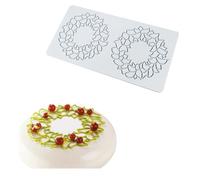 Simple Leaf Branch Pattern Laces Mat Fondants Embosser Bakings Decorations Molds Cake Fondants Silicones Molds Easy to Use Impression Mats Bakings for Sugarcrafts Sugar Laces Cake Decorations