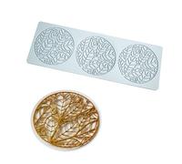 Simple Leaf Branch Pattern Laces Mat Fondants Embosser Bakings Decorations Molds Cake Fondants Silicones Molds Easy to Use Impression Mats Bakings for Sugarcrafts Sugar Laces Cake Decorations