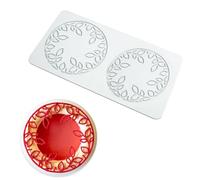 Simple Leaf Branch Pattern Laces Mat Fondants Embosser Bakings Decorations Molds Cake Fondants Silicones Molds Easy to Use Impression Mats Bakings for Sugarcrafts Sugar Laces Cake Decorations