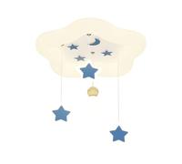 Simple Led Ceiling Light Fixture Modern Children Bedroom Flush Mount Cute Star Ceiling Lamp Cloud Sclose to Ceiling Lamp Nordic Star Decor White Chandelier for Girls Boys Living Room/Blue