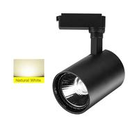 Simple LED Track Lighting Heads, Hotel Supermarket Shopping Mall Clothing Store Exhibition Hall Guide Rail Light(Black-12W-Natural Light)