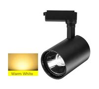 Simple LED Track Lighting Heads, Hotel Supermarket Shopping Mall Clothing Store Exhibition Hall Guide Rail Light(Black-12W-Warm White)
