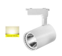 Simple LED Track Lighting Heads, Hotel Supermarket Shopping Mall Clothing Store Exhibition Hall Guide Rail Light(White-12W-Natural Light)