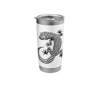 Simple Leopard Gecko Lizard Outline Art Stainless Steel Insulated Tumbler