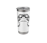 Simple Leopard Gecko Lizard Outline Art Stainless Steel Insulated Tumbler
