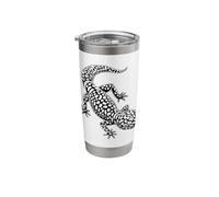 Simple Leopard Gecko Lizard Outline Art Stainless Steel Insulated Tumbler