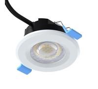 Simple Lighting® Fire Rated LED Downlight, White, 7W 650 Lumens, Fixed Beam, CCT Switchable (3000K/4000K/6000K), IP65 Waterproof, Ultra-Slim 44mm, Dimmable, 63-75mm Cut-Out