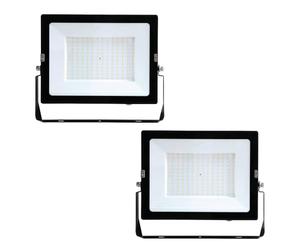 Simple Lighting® Pack of 2 x 150W LED Floodlight Outdoor, 13120 Lumens Each, 6500K Cool White, IP65 Waterproof, Eco Flood, Warehouse Industrial