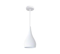 Simple Lighting® White Teardrop LED Pendant Light | Modern Minimalist Hanging Lamp | Stylish Ceiling Fixture for Kitchen Island, Dining Room | Integrated LED | 2 Year Warranty